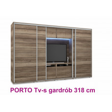 Porto Tv-s tolóajtós gardrób 318